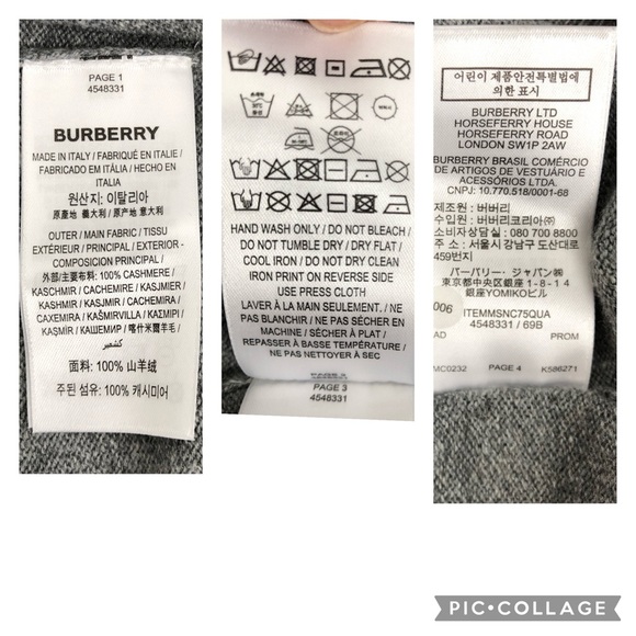 Burberry London knit cardigan and knit short sleeves tee set Grey medium - Picture 10 of 12